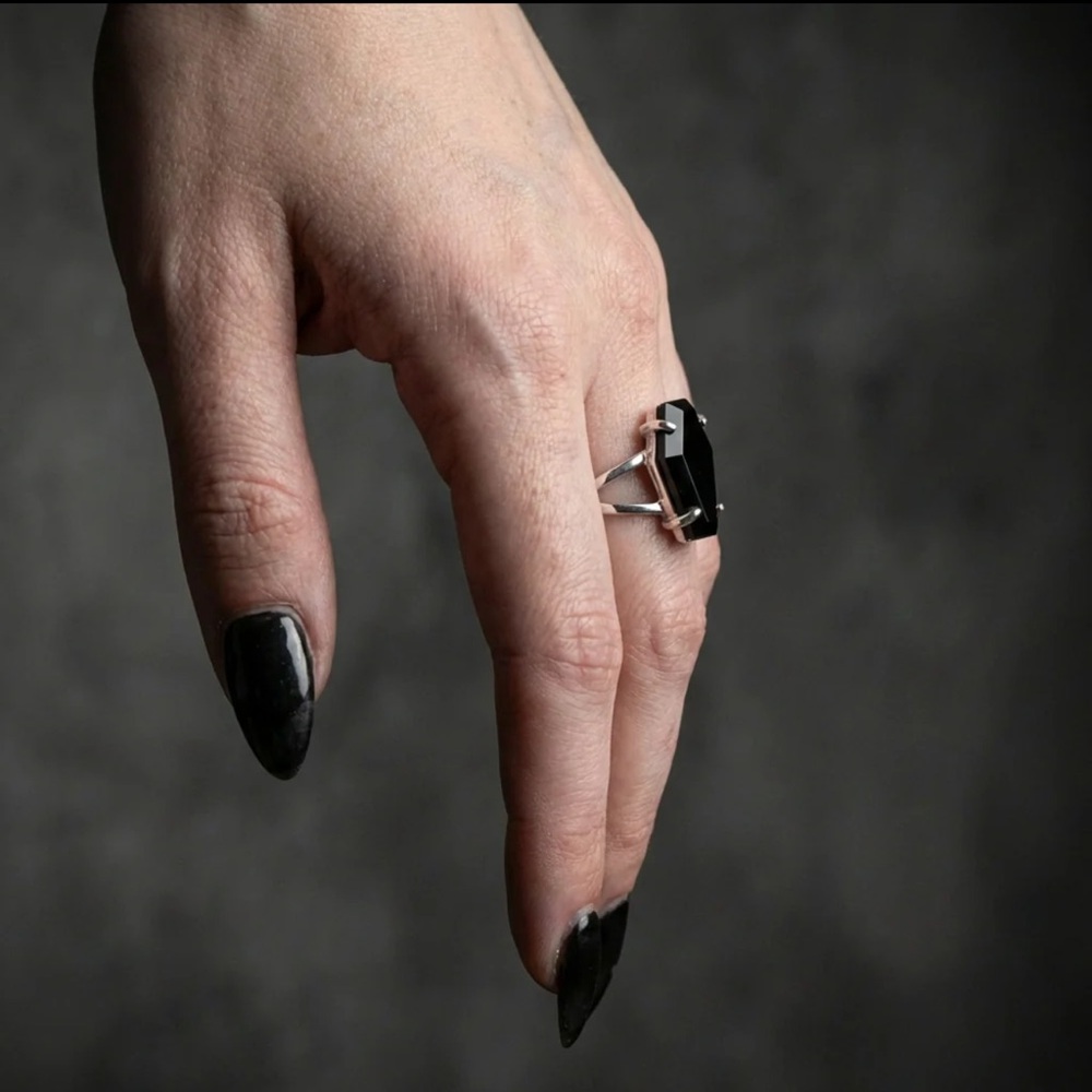 NEW MOBDARK Gothic Coffin Ring